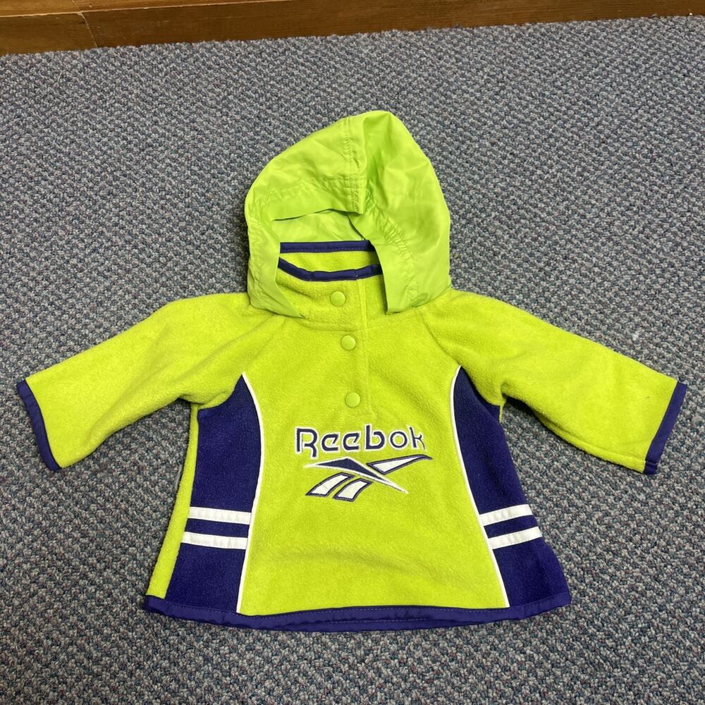 REEBOK Vintage Baby Pullover 1/4 Button Fleece 6 Month